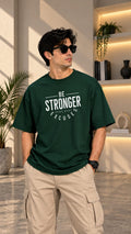 AYVEX Men's Oversized Graphic T-Shirt – Be Stronger Green