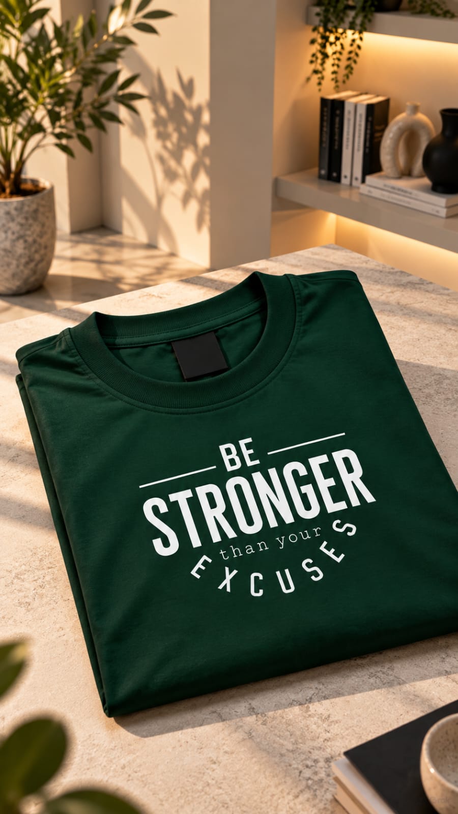 AYVEX Men's Oversized Graphic T-Shirt – Be Stronger Green