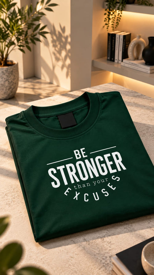 AYVEX Men's Oversized Graphic T-Shirt – Be Stronger Green