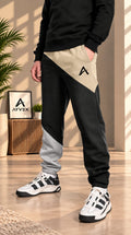 AYVEX Men's Premium Colorblock Jogger Trousers – Onyx Sand